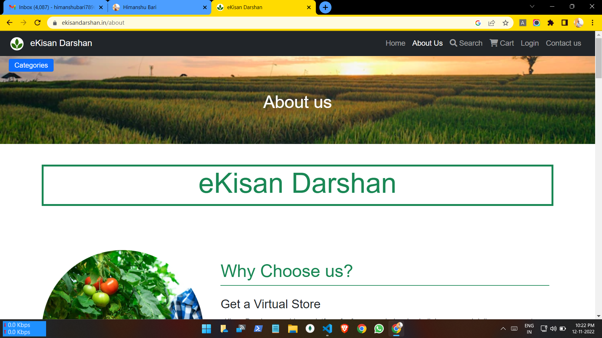 ekisan darshan website screenshot